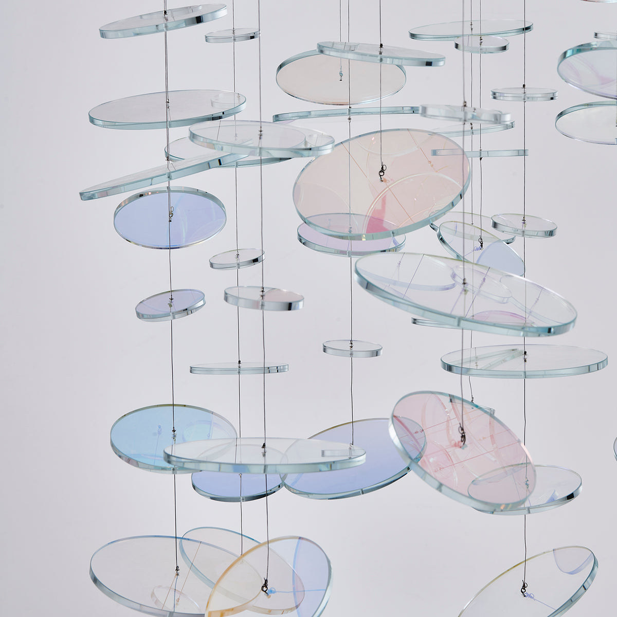 96'' Spettro 13 Light Polished Chrome Chandelier