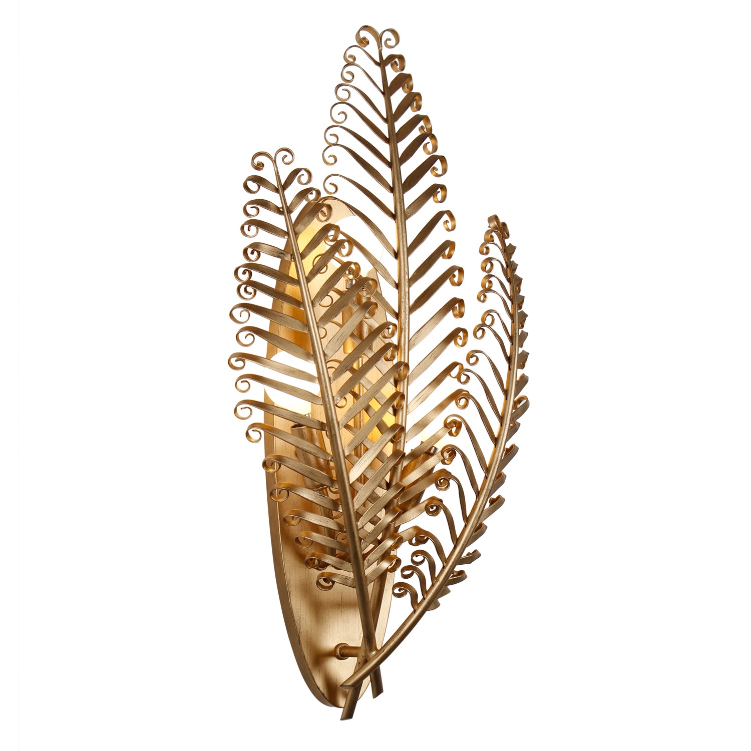 11.5'' Fern 3 Light Modern Gold Wall Sconce