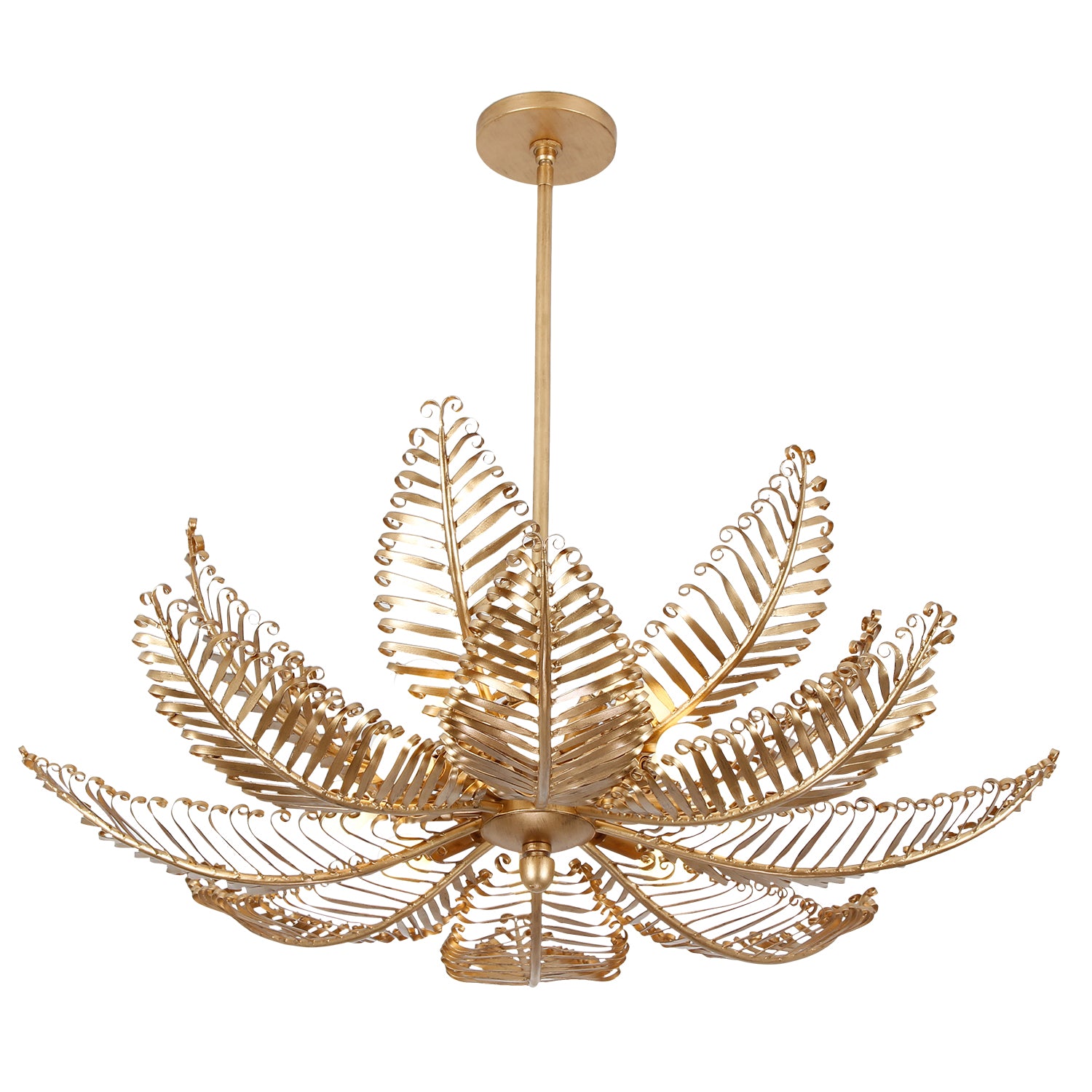 13.5'' Fern 14 Light Modern Gold Chandelier