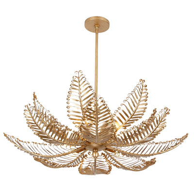 13.5'' Fern 14 Light Modern Gold Chandelier