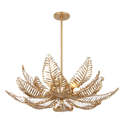 13.5'' Fern 14 Light Modern Gold Chandelier