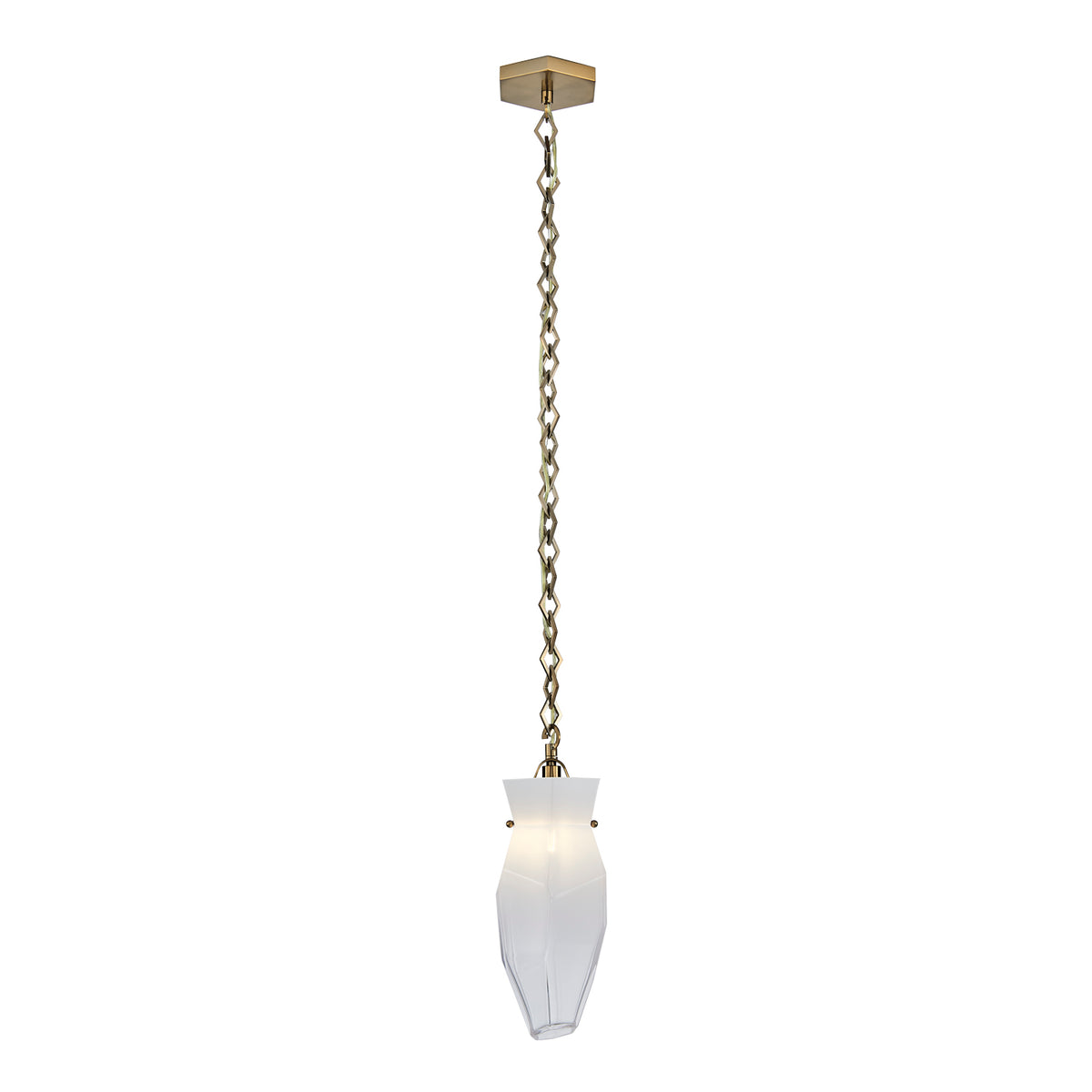 16.00'' Bolsa 1 Light Winter Brass Pendant