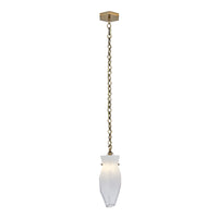 16.00'' Bolsa 1 Light Winter Brass Pendant