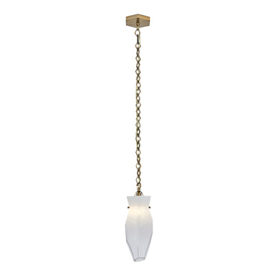 16.00'' Bolsa 1 Light Winter Brass Pendant