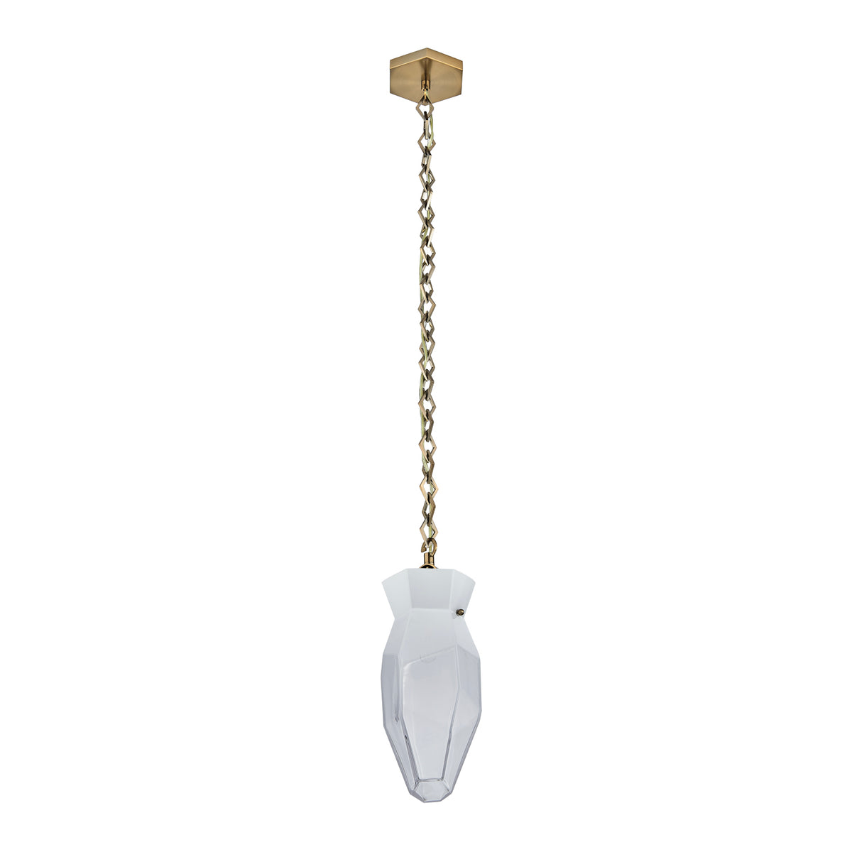 16.00'' Bolsa 1 Light Winter Brass Pendant