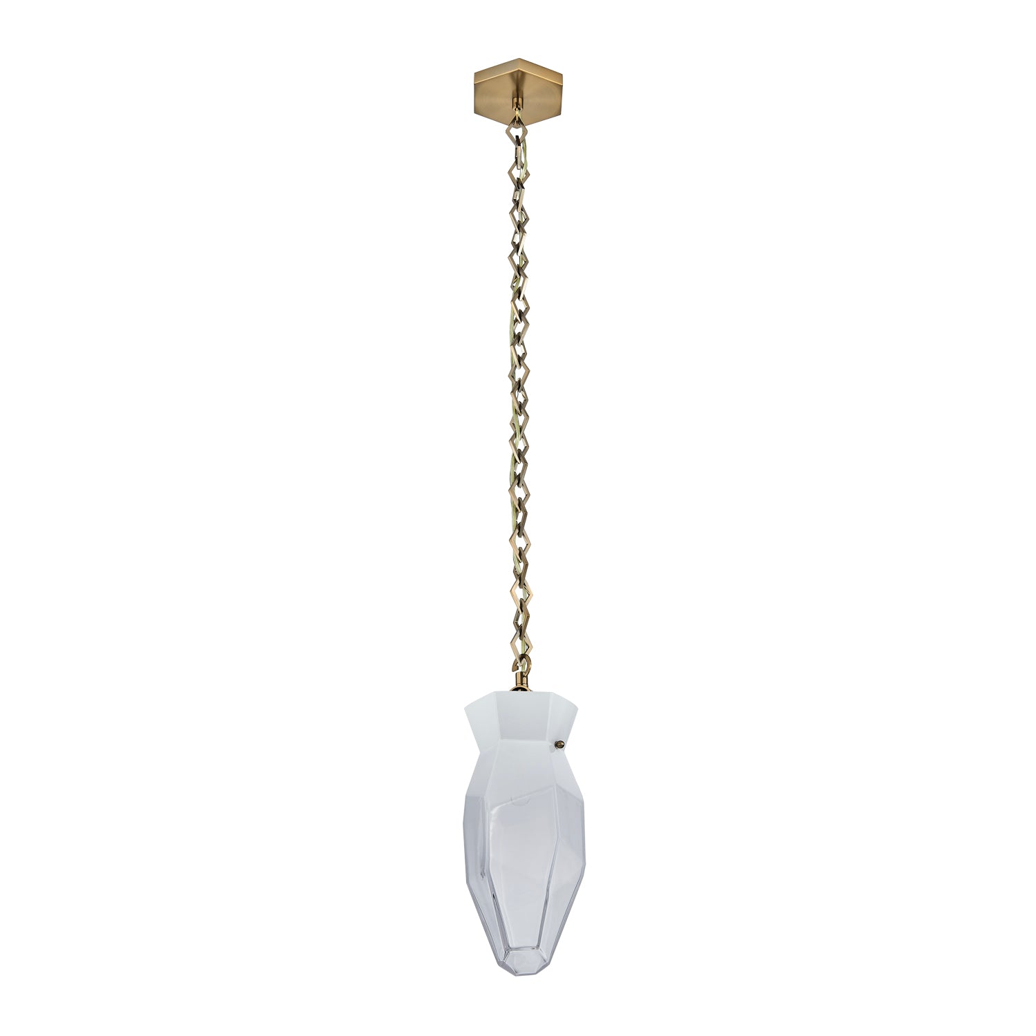 16.00'' Bolsa 1 Light Winter Brass Pendant