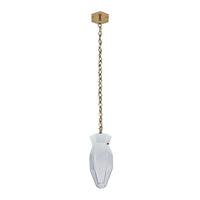 16.00'' Bolsa 1 Light Winter Brass Pendant