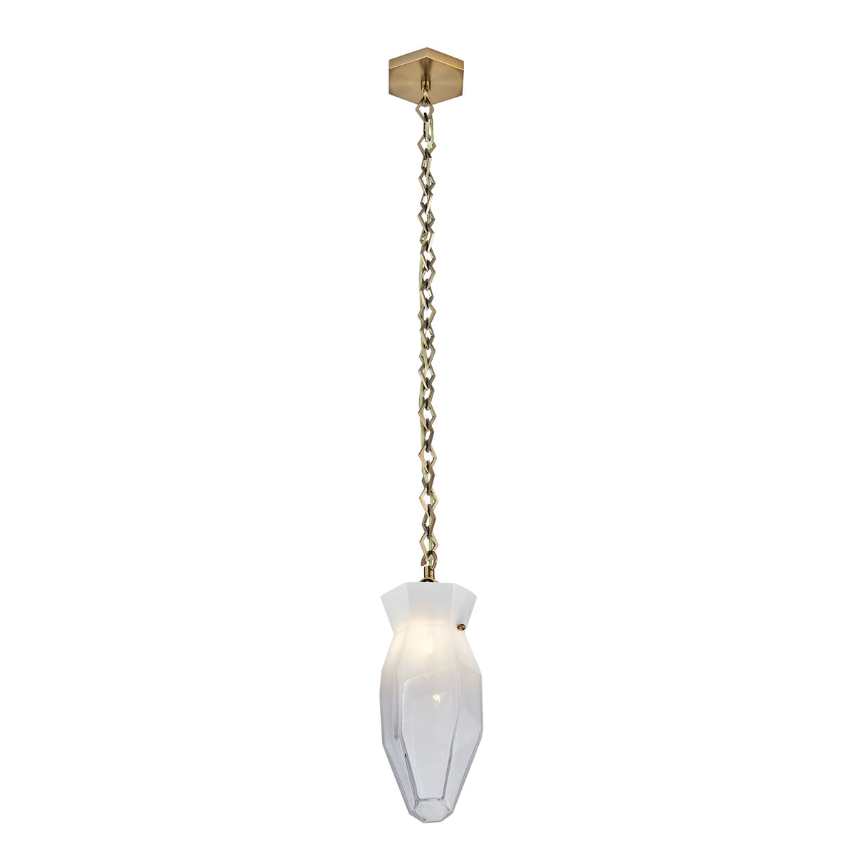 16.00'' Bolsa 1 Light Winter Brass Pendant