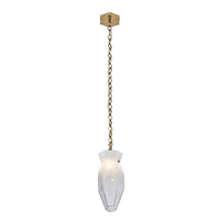 16.00'' Bolsa 1 Light Winter Brass Pendant
