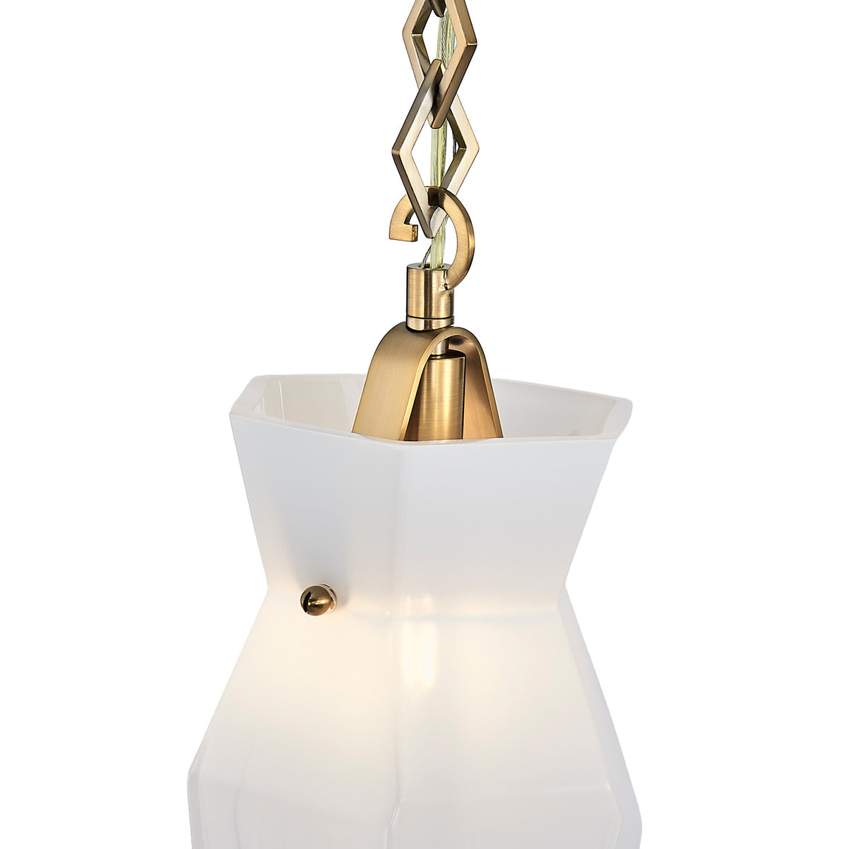 16.00'' Bolsa 1 Light Winter Brass Pendant