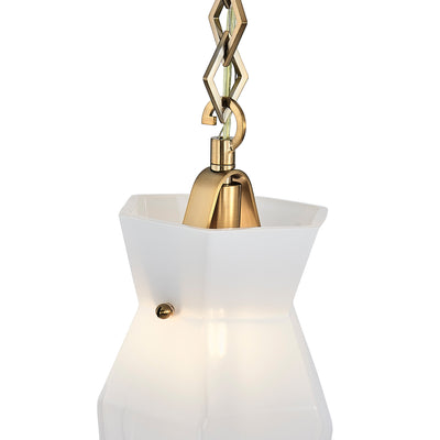 16.00'' Bolsa 1 Light Winter Brass Pendant