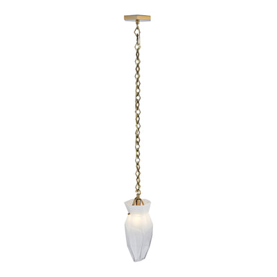 16.00'' Bolsa 1 Light Winter Brass Pendant