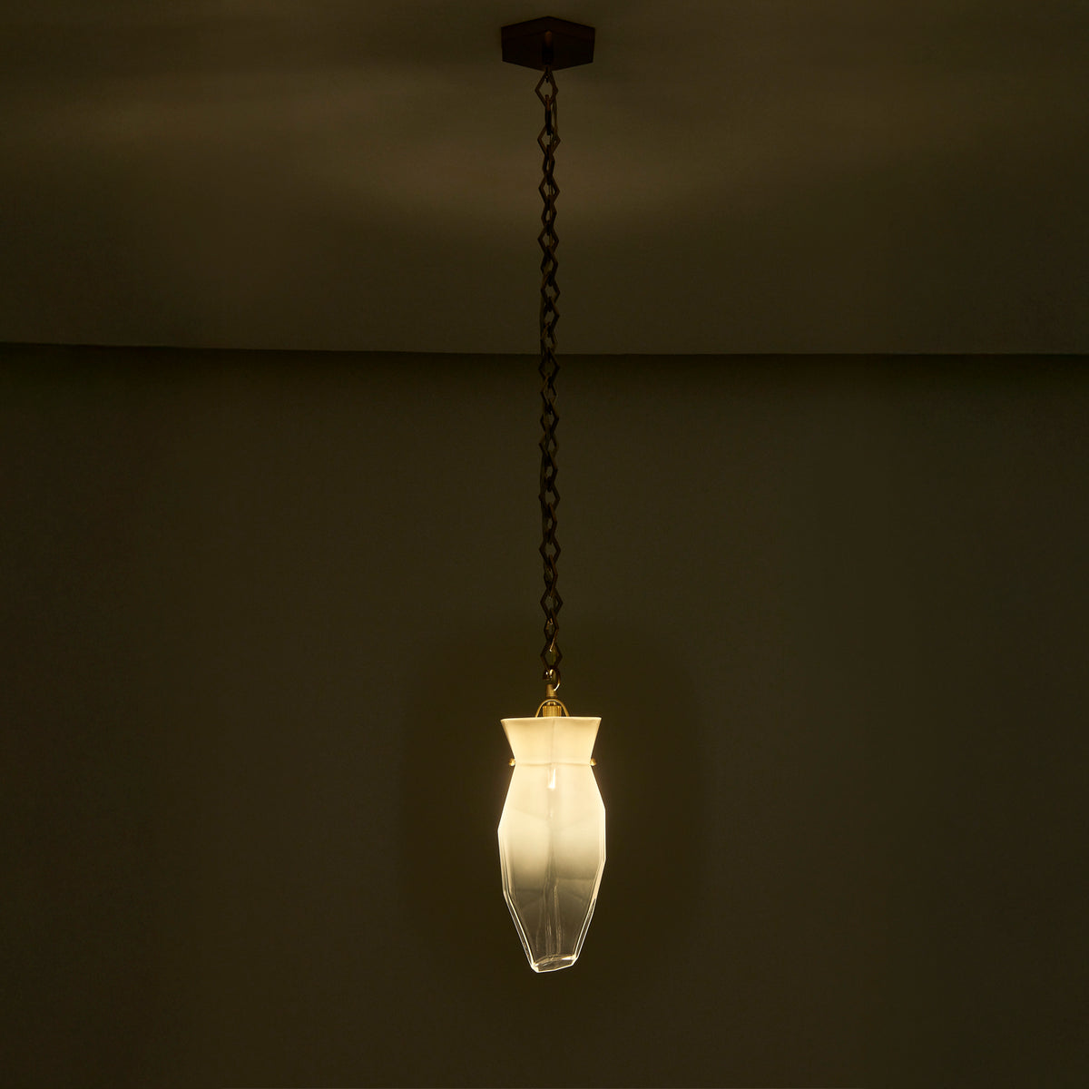 16.00'' Bolsa 1 Light Winter Brass Pendant