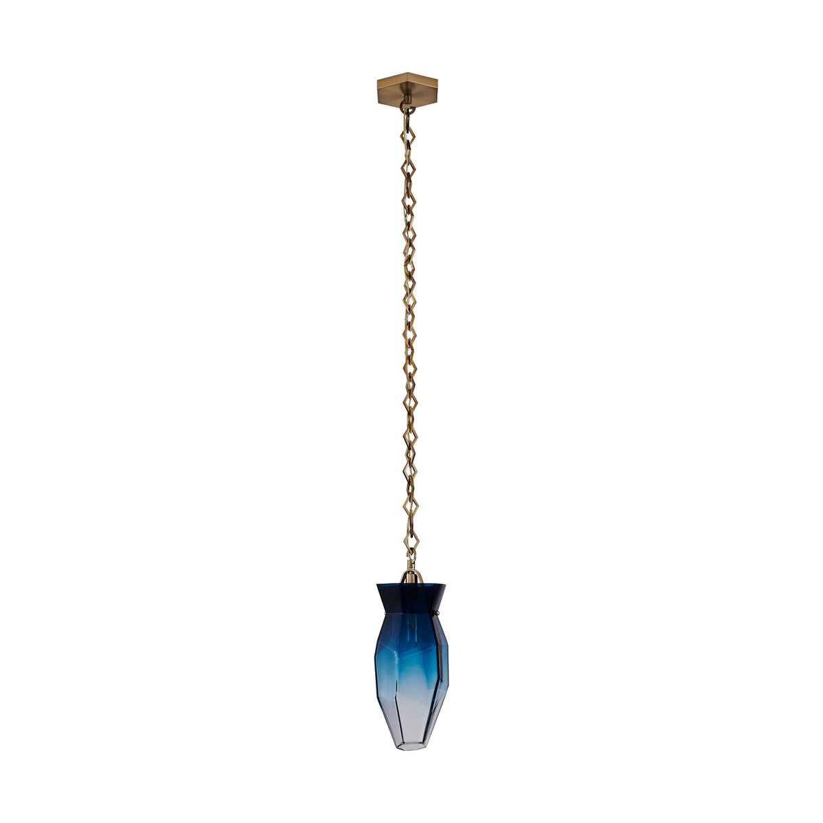 16'' Bolsa 1 Light Winter Brass Pendant