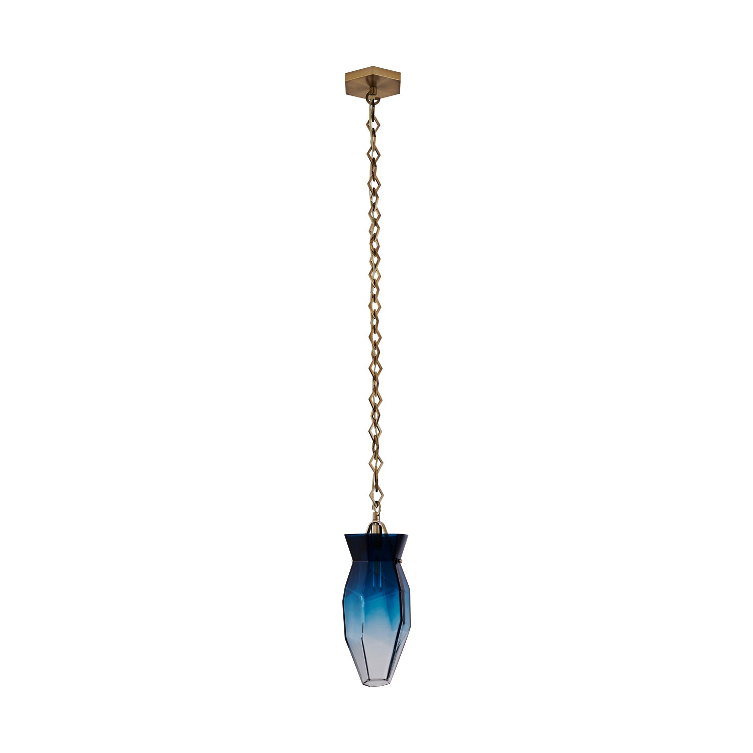 16'' Bolsa 1 Light Winter Brass Pendant