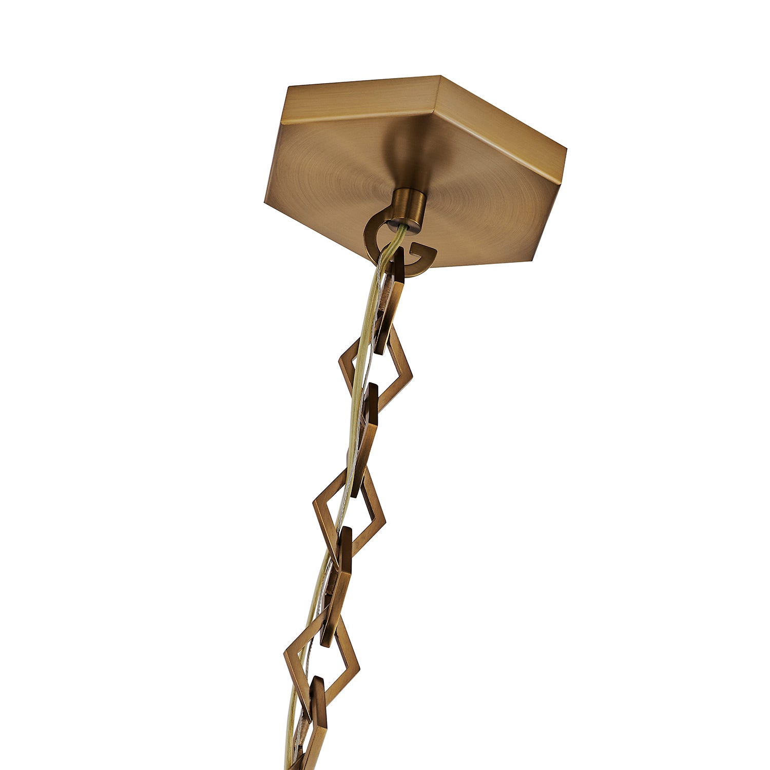 16'' Bolsa 1 Light Winter Brass Pendant