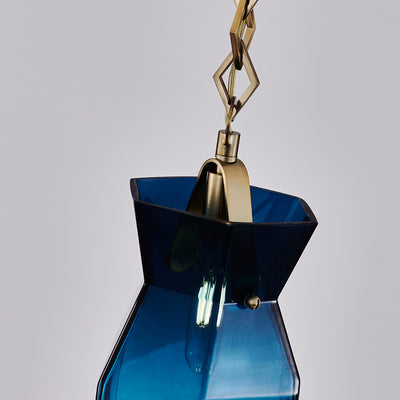 16'' Bolsa 1 Light Winter Brass Pendant