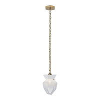 13.00'' Bolsa 1 Light Winter Brass Pendant
