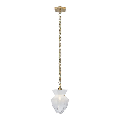 13.00'' Bolsa 1 Light Winter Brass Pendant
