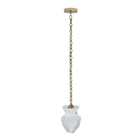 13.00'' Bolsa 1 Light Winter Brass Pendant