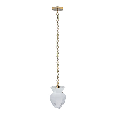 13.00'' Bolsa 1 Light Winter Brass Pendant