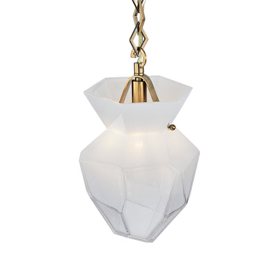 13.00'' Bolsa 1 Light Winter Brass Pendant