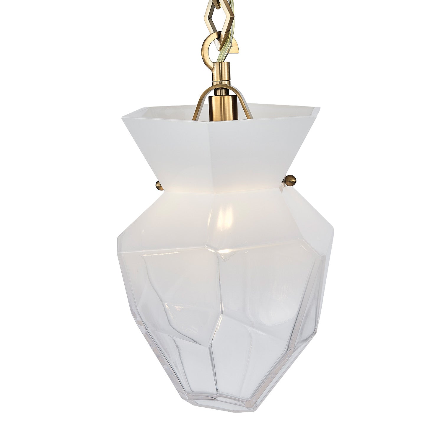 13.00'' Bolsa 1 Light Winter Brass Pendant