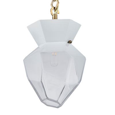 13.00'' Bolsa 1 Light Winter Brass Pendant