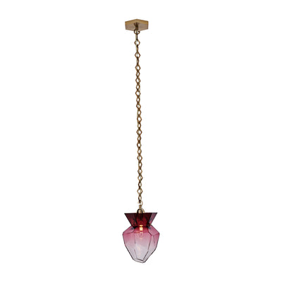 13'' Bolsa 1 Light Winter Brass Pendant