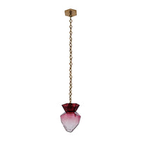 13'' Bolsa 1 Light Winter Brass Pendant