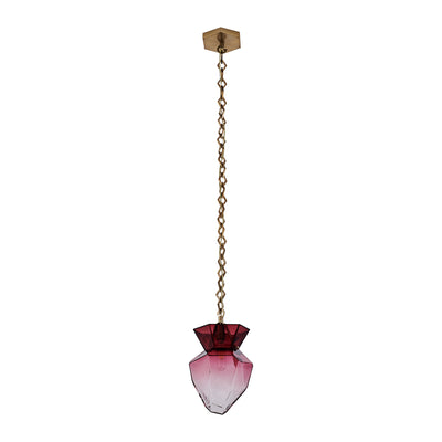 13'' Bolsa 1 Light Winter Brass Pendant