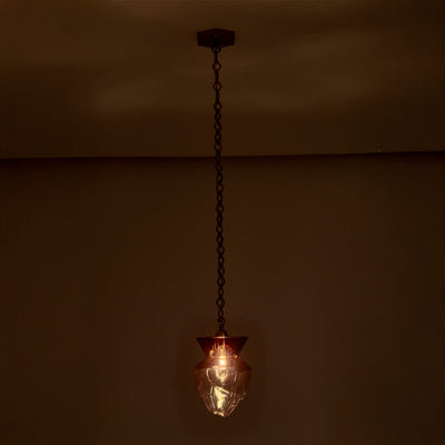 13'' Bolsa 1 Light Winter Brass Pendant