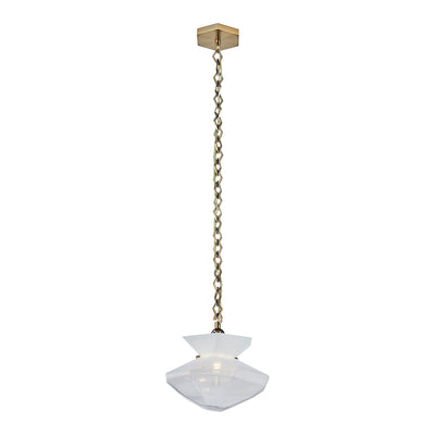 11.00'' Bolsa 1 Light Winter Brass Pendant