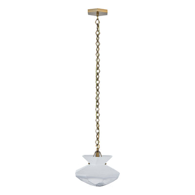 11.00'' Bolsa 1 Light Winter Brass Pendant