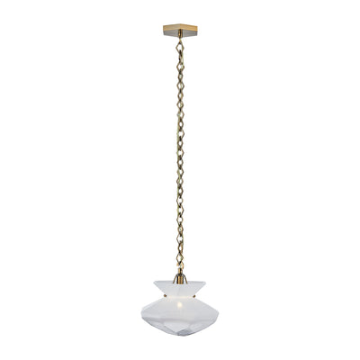 11.00'' Bolsa 1 Light Winter Brass Pendant