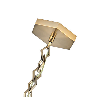 11.00'' Bolsa 1 Light Winter Brass Pendant