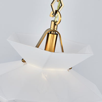 11.00'' Bolsa 1 Light Winter Brass Pendant