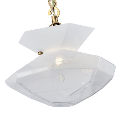 11.00'' Bolsa 1 Light Winter Brass Pendant
