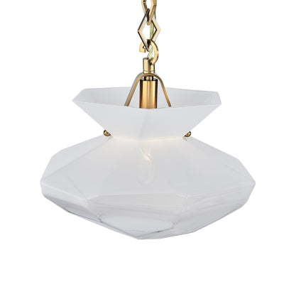 11.00'' Bolsa 1 Light Winter Brass Pendant