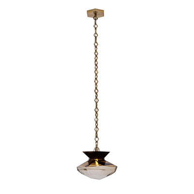 11'' Bolsa 1 Light Winter Brass Pendant