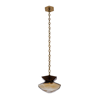 11'' Bolsa 1 Light Winter Brass Pendant