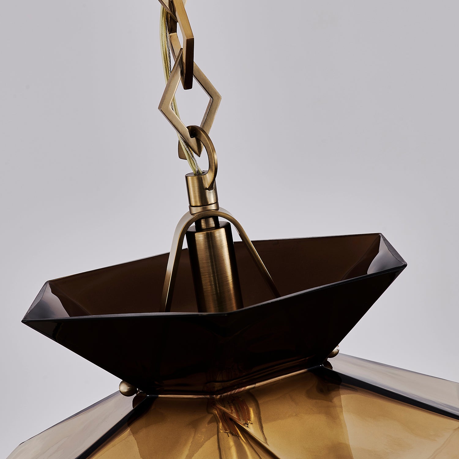 11'' Bolsa 1 Light Winter Brass Pendant