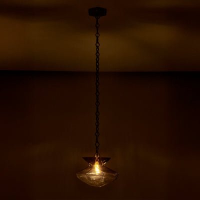 11'' Bolsa 1 Light Winter Brass Pendant