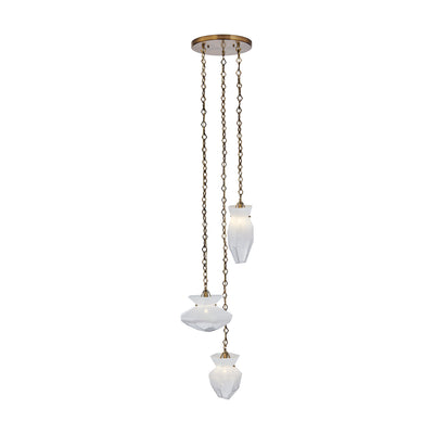 35.00'' Bolsa 3 Light Winter Brass Chandelier