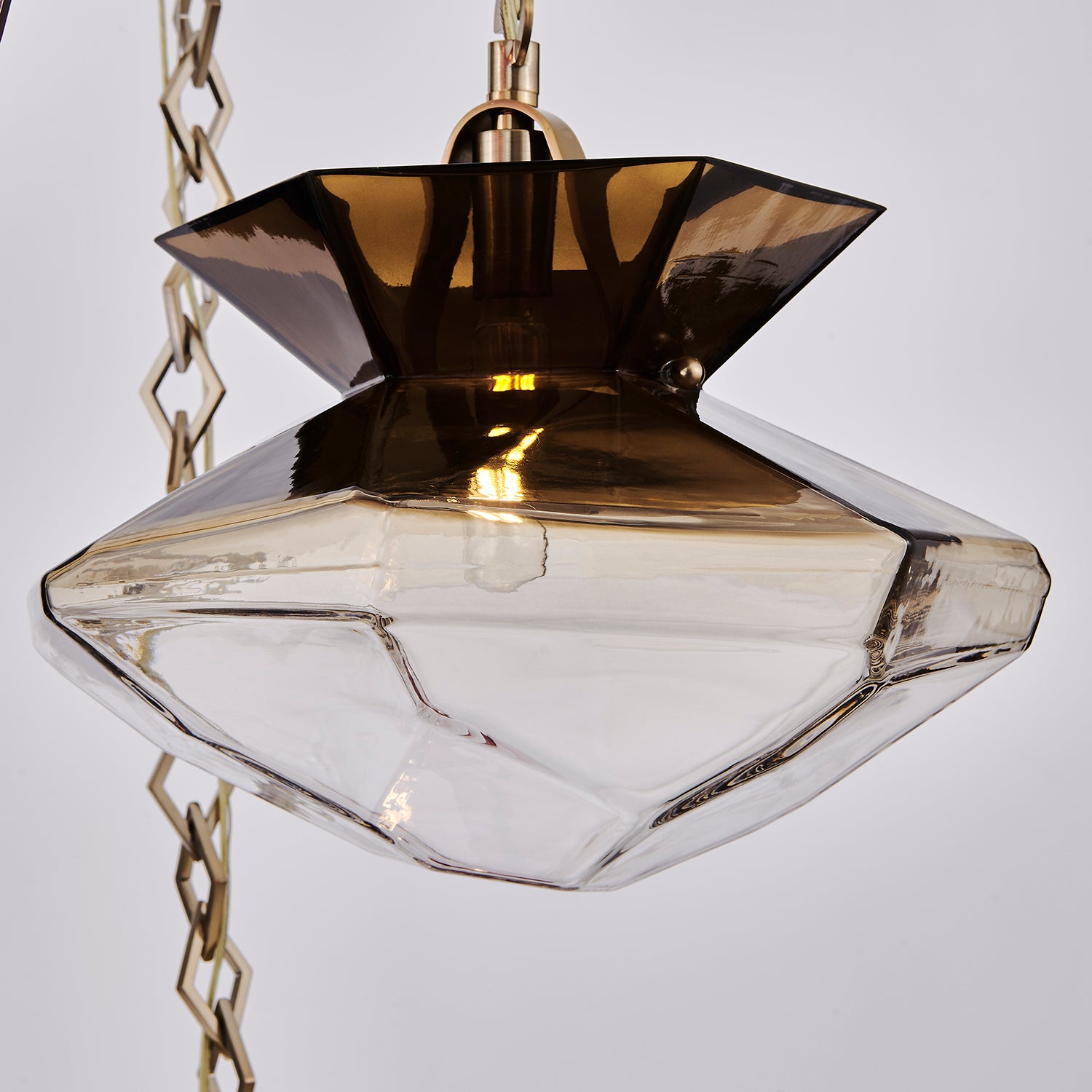 38'' Bolsa 6 Light Winter Brass Chandelier