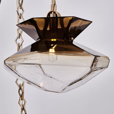 38'' Bolsa 6 Light Winter Brass Chandelier