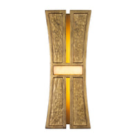 5.5'' Dos 2 Light Rustic Gold and Brushed Gold Wall Sconce