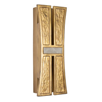 5.5'' Dos 2 Light Rustic Gold and Brushed Gold Wall Sconce
