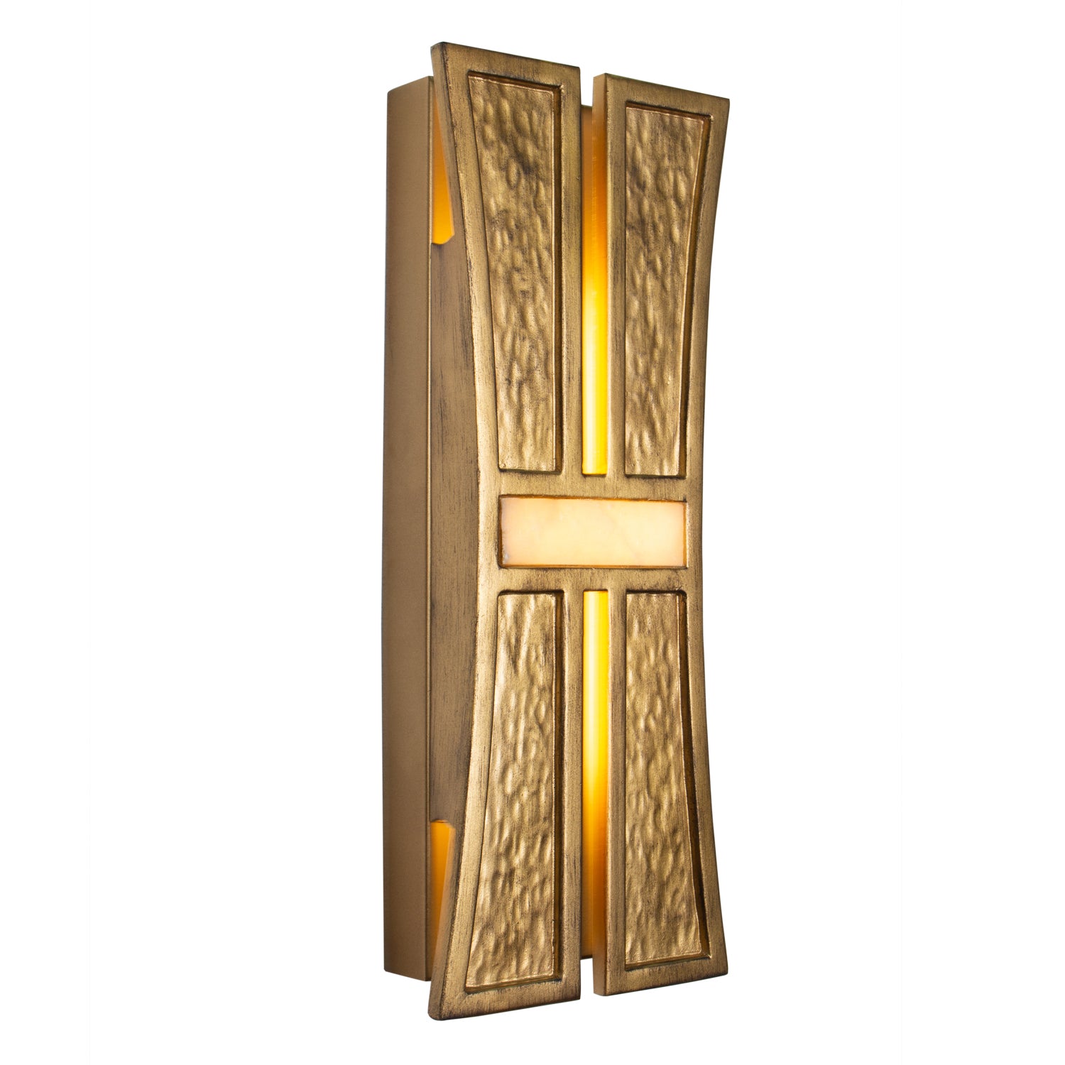 5.5'' Dos 2 Light Rustic Gold and Brushed Gold Wall Sconce