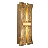 5.5'' Dos 2 Light Rustic Gold and Brushed Gold Wall Sconce